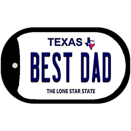 Best Dad Texas Novelty Metal Dog Tag Necklace DT-9388