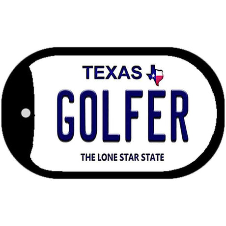 Golfer Texas Novelty Metal Dog Tag Necklace DT-9390