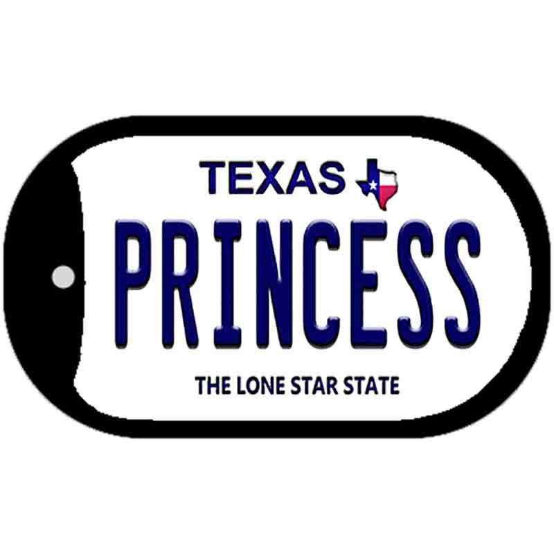 Princess Texas Novelty Metal Dog Tag Necklace DT-9401