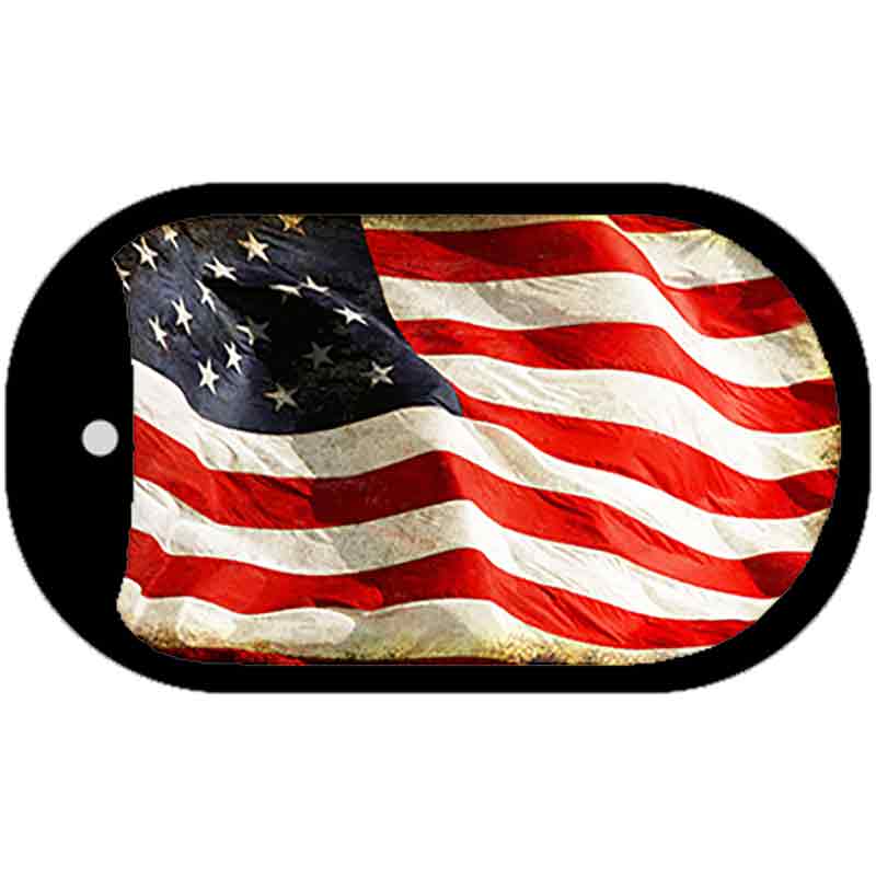 American Vintage Flag Metal Novelty Dog Tag Necklace DT-9404