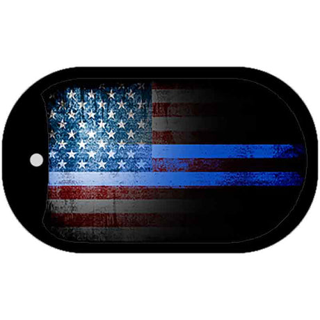 American Flag Police Novelty Dog Tag Necklace DT-9406