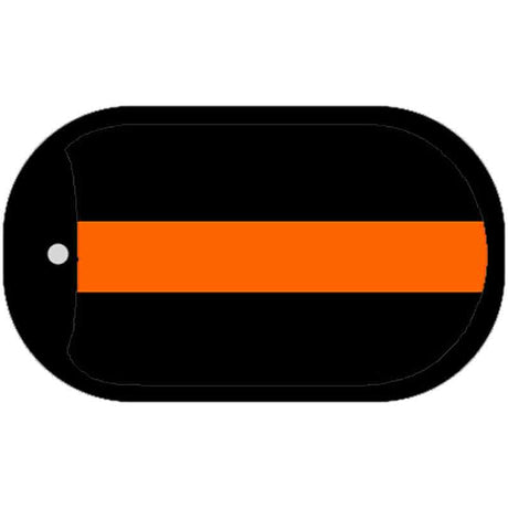 Orange Thin Line Novelty Dog Tag Necklace DT-9413