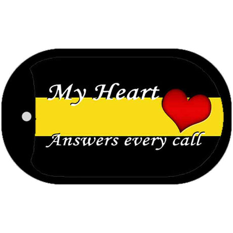 My Heart Dispatchers Novelty Dog Tag Necklace DT-9418