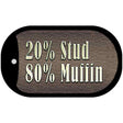 20 Percent Stud Novelty Metal Dog Tag Necklace DT-9435