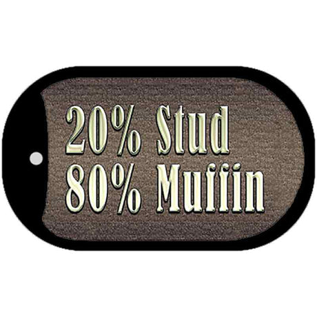 20 Percent Stud Novelty Metal Dog Tag Necklace DT-9435