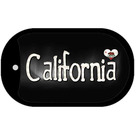 California Flag Script Novelty Metal Dog Tag Necklace DT-9443