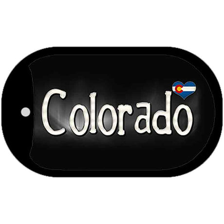 Colorado Flag Script Novelty Metal Dog Tag Necklace DT-9444