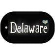 Delaware Flag Script Novelty Metal Dog Tag Necklace DT-9446