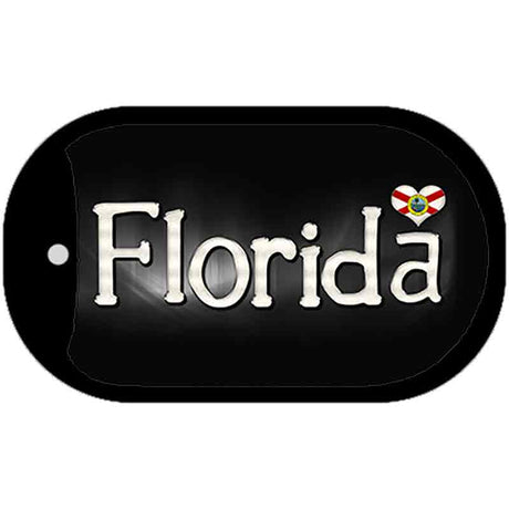 Florida Flag Script Novelty Metal Dog Tag Necklace DT-9447