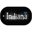 Indiana Flag Script Novelty Metal Dog Tag Necklace DT-9452