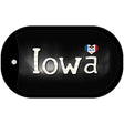 Iowa Flag Script Novelty Metal Dog Tag Necklace DT-9453