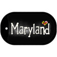 Maryland Flag Script Novelty Metal Dog Tag Necklace DT-9458