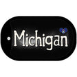 Michigan Flag Script Novelty Metal Dog Tag Necklace DT-9460