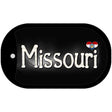 Missouri Flag Script Novelty Metal Dog Tag Necklace DT-9463