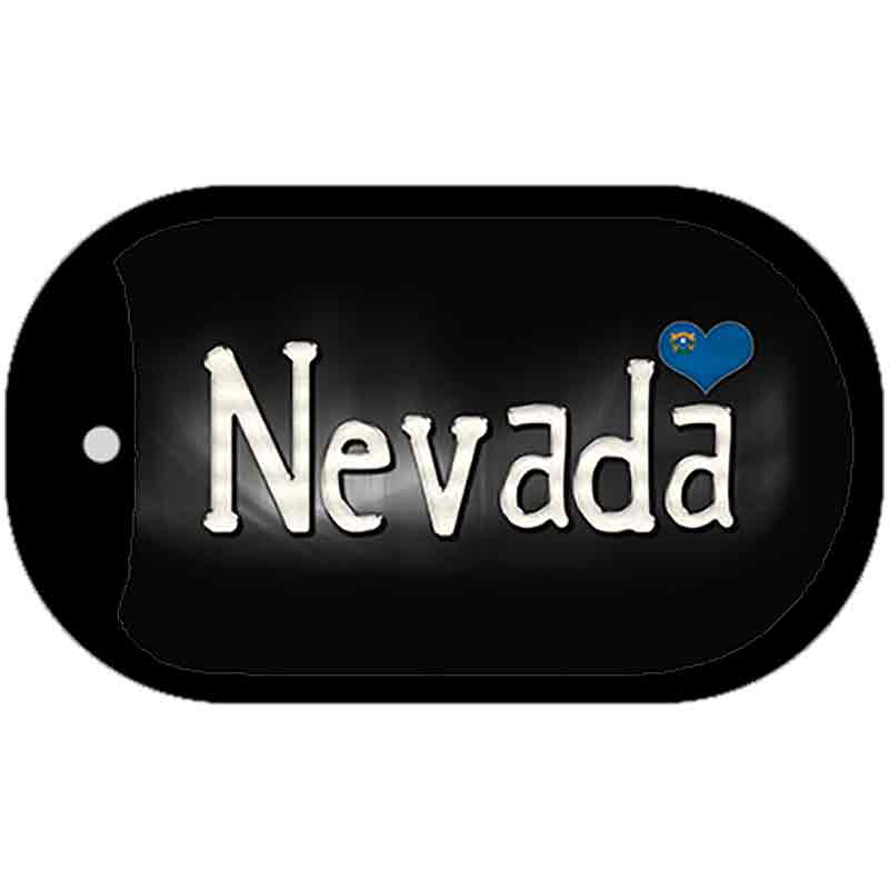 Nevada Flag Script Novelty Metal Dog Tag Necklace DT-9466