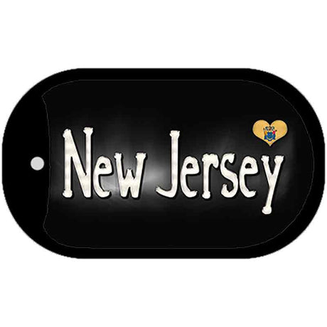 New Jersey Flag Script Novelty Metal Dog Tag Necklace DT-9468