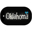 Oklahoma Flag Script Novelty Metal Dog Tag Necklace DT-9474