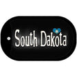 South Dakota Flag Script Novelty Metal Dog Tag Necklace DT-9479