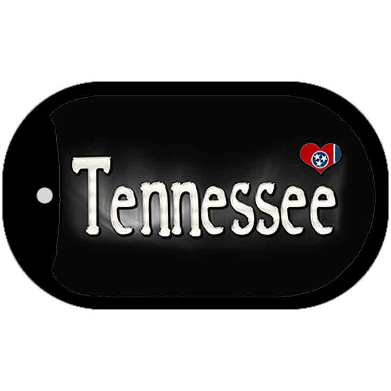 Tennessee Flag Script Novelty Metal Dog Tag Necklace DT-9480