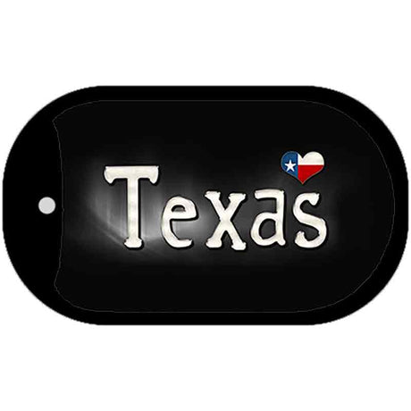 Texas Flag Script Novelty Metal Dog Tag Necklace DT-9481