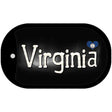 Virginia Flag Script Novelty Metal Dog Tag Necklace DT-9484