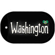 Washington Flag Script Novelty Metal Dog Tag Necklace DT-9485