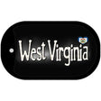 West Virginia Flag Script Novelty Metal Dog Tag Necklace DT-9486