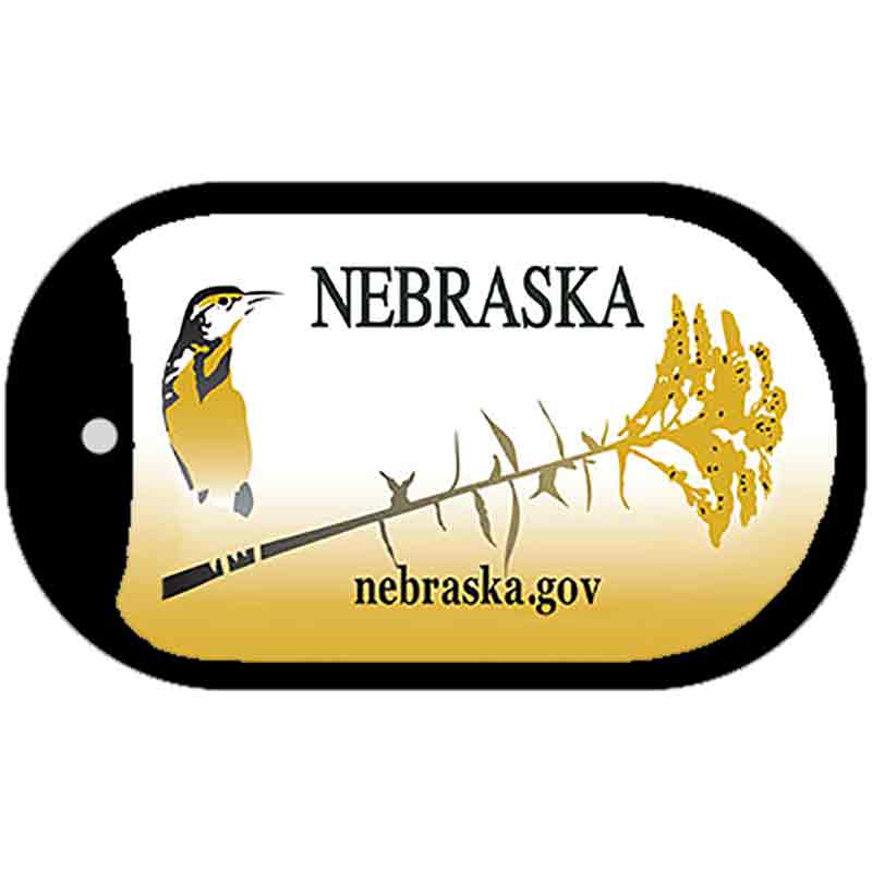 Nebraska State Blank Novelty Metal Dog Tag Necklace DT-9498