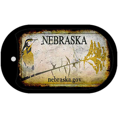 Nebraska Rusty Blank Novelty Metal Dog Tag Necklace DT-9499