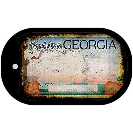 Georgia Rusty Blank Novelty Metal Dog Tag Necklace DT-9501