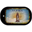 Alaska Bear Rusty Blank Novelty Metal Dog Tag Necklace DT-9512