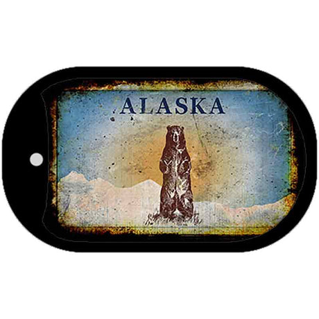 Alaska Bear Rusty Blank Novelty Metal Dog Tag Necklace DT-9512