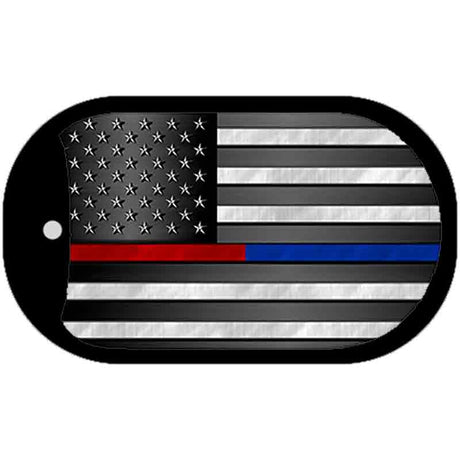 AM Flag Police Fire Novelty Dog Tag Necklace DT-9513