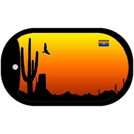 Sunset AZ Flag Arizona Western Novelty Metal Dog Tag Necklace DT-9514