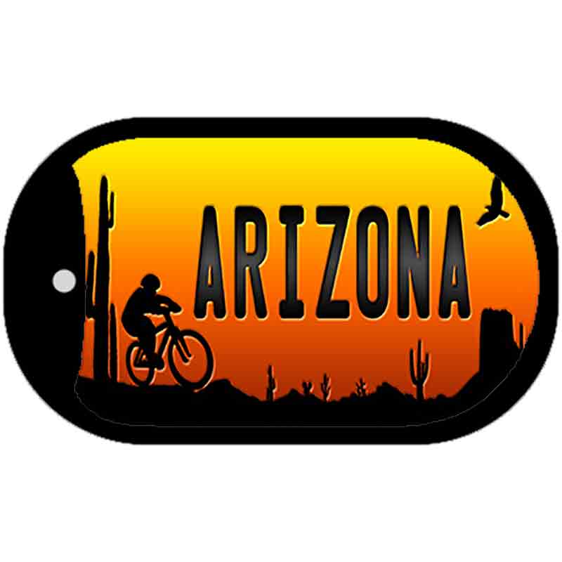 Bike Arizona Western Novelty Metal Dog Tag Necklace DT-9522