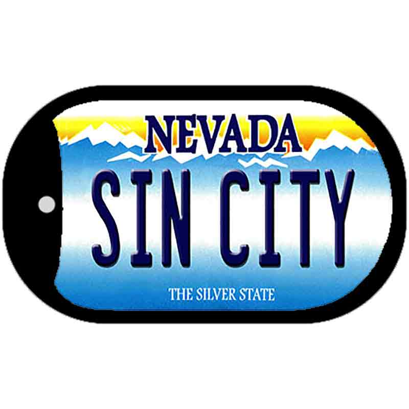 Sin City Nevada Novelty Metal Dog Tag Necklace DT-9546