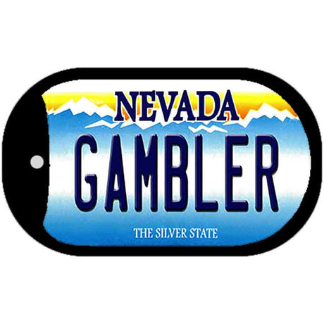 Gambler Nevada Novelty Metal Dog Tag Necklace DT-9547