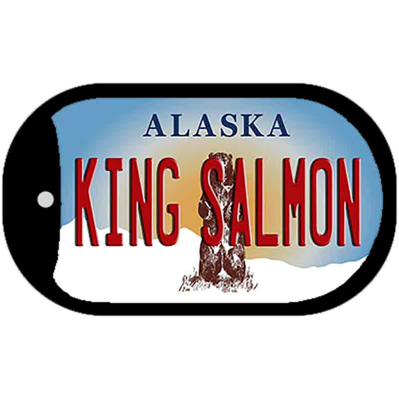 King Salmon Alaska Novelty Metal Dog Tag Necklace DT-9595