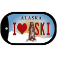 I Love to Ski Alaska Novelty Metal Dog Tag Necklace DT-9598