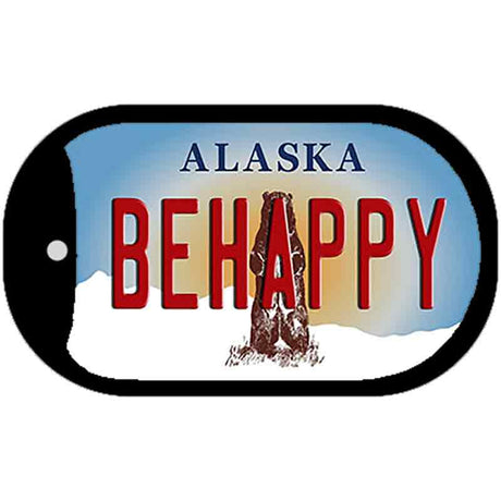 Be Happy Alaska Novelty Metal Dog Tag Necklace DT-9602