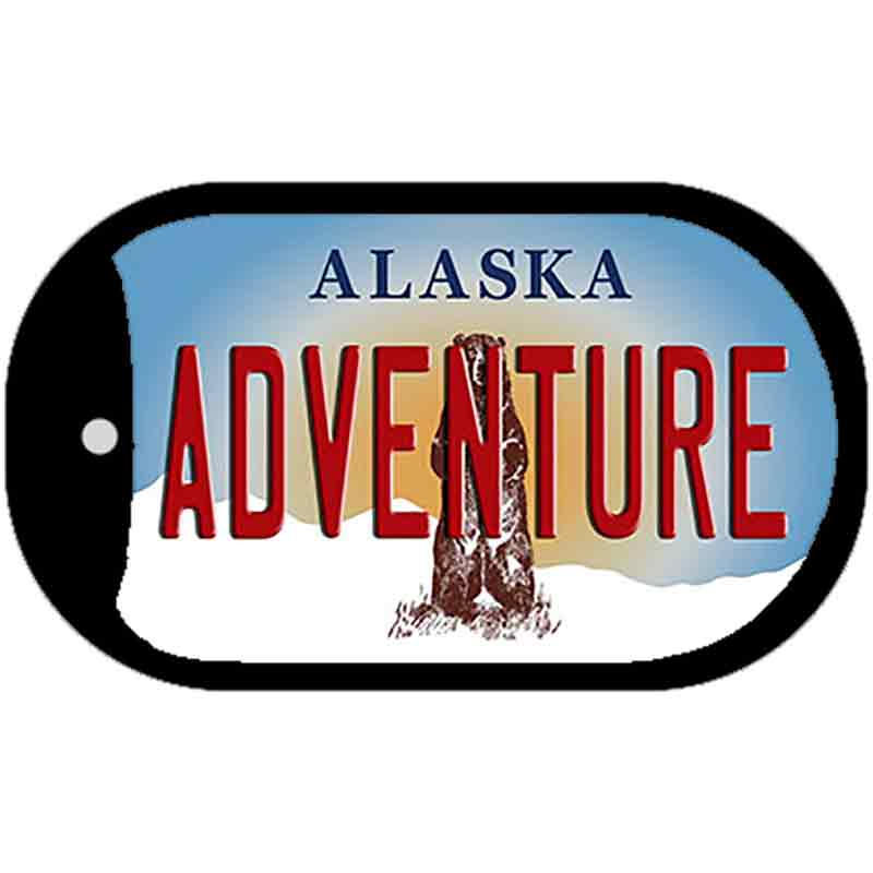 Adventure Alaska Novelty Metal Dog Tag Necklace DT-9604