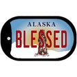 Blessed Alaska Novelty Metal Dog Tag Necklace DT-9616