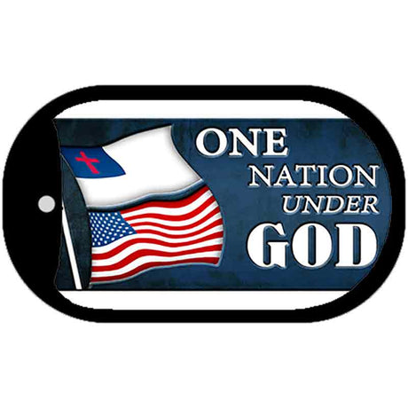 One Nation Under God Flag Metal Novelty Dog Tag Necklace DT-9619