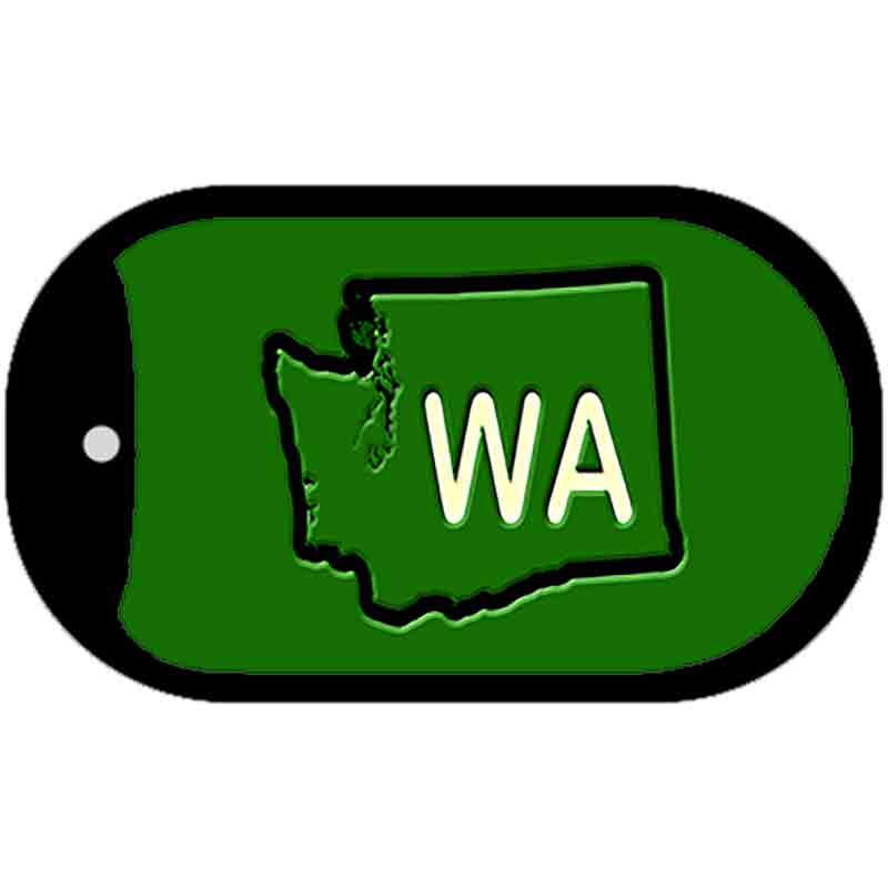 WA State Novelty Metal Dog Tag Necklace