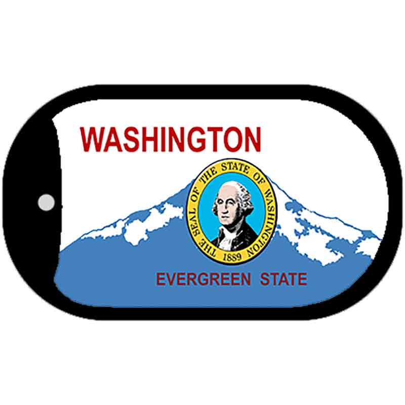 Washington With Seal Novelty Metal Dog Tag Necklace