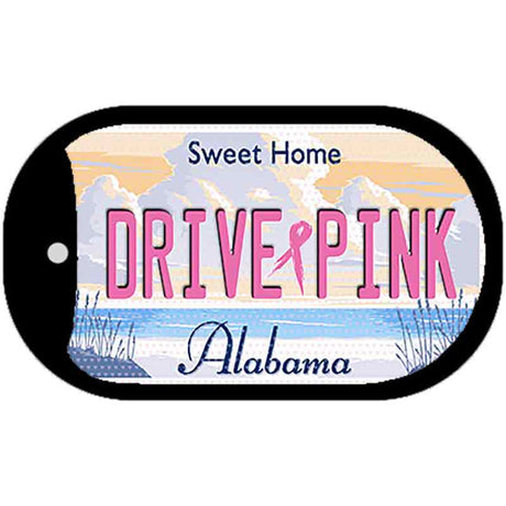 Drive Pink Alabama Novelty Metal Dog Tag Necklace DT-9637