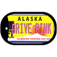 Drive Pink Alaska Novelty Metal Dog Tag Necklace DT-9638