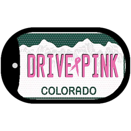 Drive Pink Colorado Novelty Metal Dog Tag Necklace DT-9641