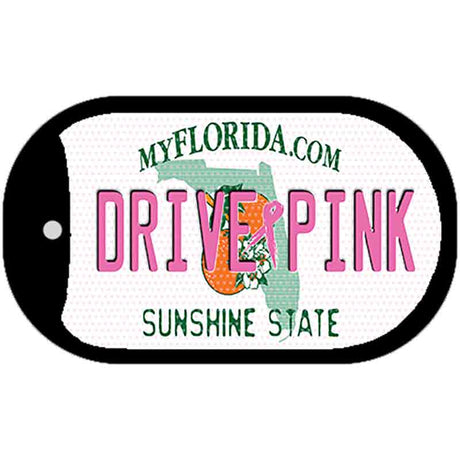 Drive Pink Florida Novelty Metal Dog Tag Necklace DT-9644