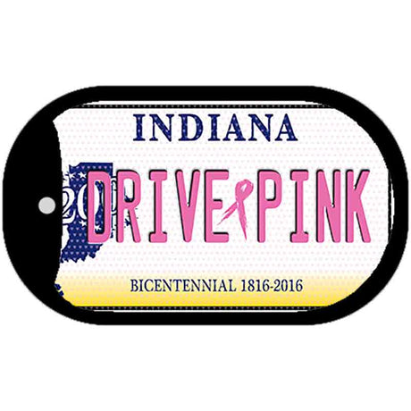 Drive Pink Indiana Novelty Metal Dog Tag Necklace DT-9649